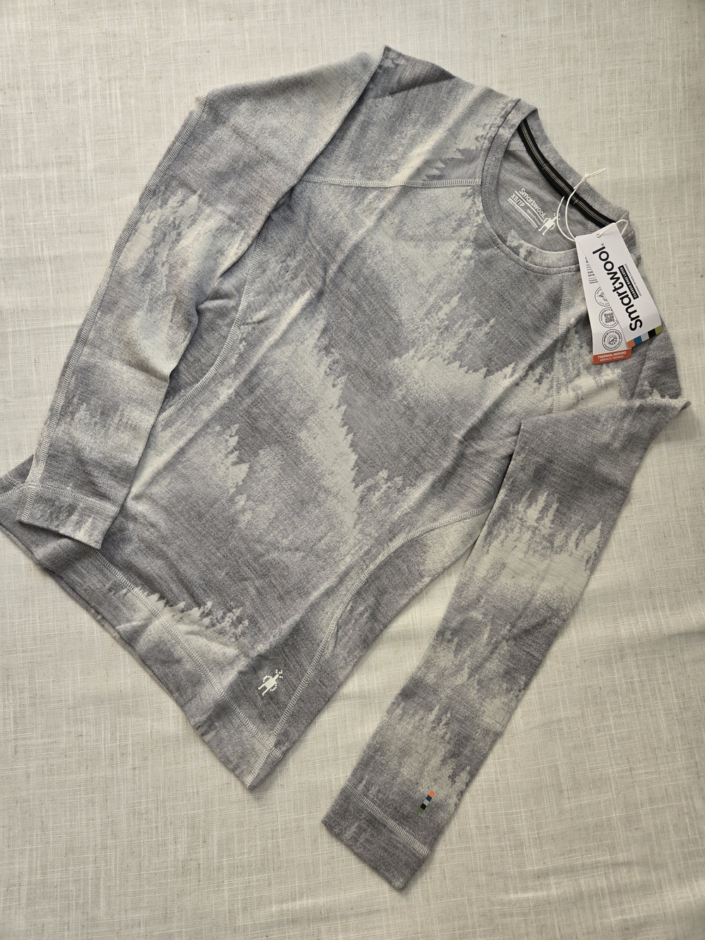 Smartwool Merino Base Layer  Top "Foggy Pines" Breatheable/Odor Resistant XS NWT